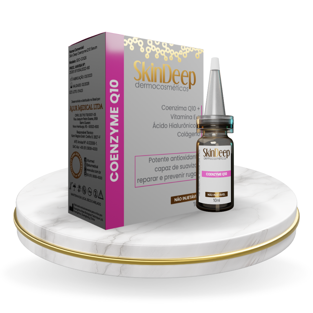 caixa com frasco do produto SkinDeep coenzyme q10