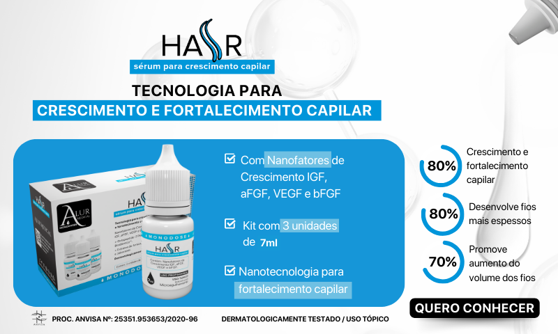 Hair serum para crescimento capilar. Tecnologia exclusiva.