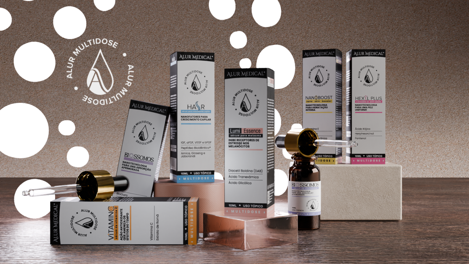 conheça os séruns da linha alur multidoses