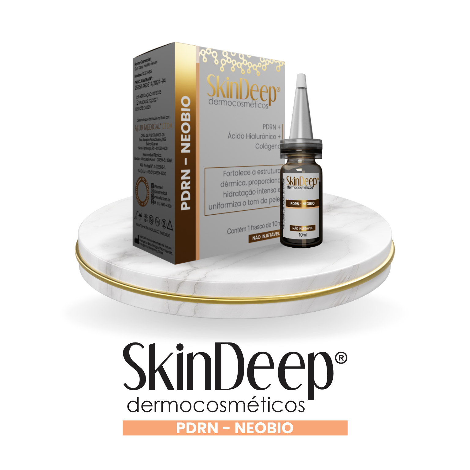 caixa com frasco do ativo skindeep pdrn neobio