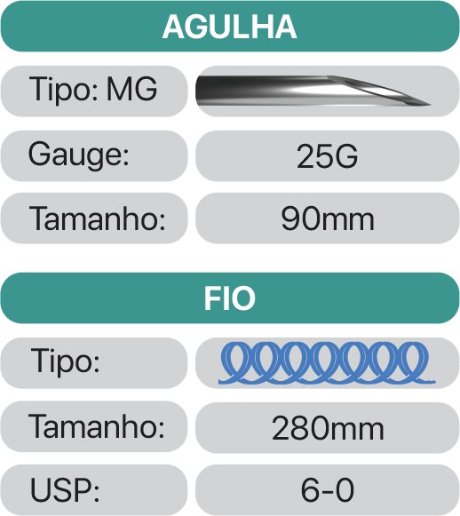 Especificações DOUBLE SCREW 25G 90mm 280mm